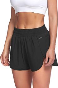 img 4 attached to Quick-Dry Athletic Shorts for Women with Zip Pocket | Sports Elastic Waist Workout Shorts | Running Shorts with Liner | LaLaLa