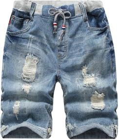 img 3 attached to LOKTARC Ripped Pull Shorts Distressed Boys' Clothing