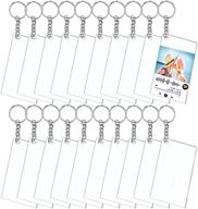 acrylic keychain transparent rectangle keyrings logo