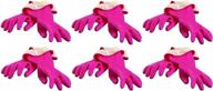 🧤 casabella premium waterblock cleaning gloves - 6 pairs (12 gloves) pink, small size logo