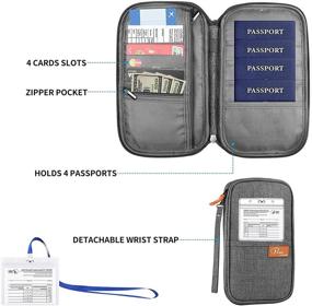 img 1 attached to Блокирующий органайзер для документов Passport Clutch Grey