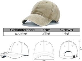 img 2 attached to 🧢 Edoneery A1008: Unisex Cotton Adjustable Washed Twill Baseball Cap Hat - Stylish & Comfortable