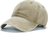 🧢 edoneery a1008: unisex cotton adjustable washed twill baseball cap hat - stylish & comfortable логотип