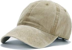 img 4 attached to 🧢 Edoneery A1008: Unisex Cotton Adjustable Washed Twill Baseball Cap Hat - Stylish & Comfortable