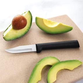 img 2 attached to 🔪 Rada Cutlery Peeling Paring Knife W202/2 - Black Handle, Pack of 2: Unbeatable Precision and Durability