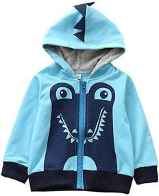 img 4 attached to LitBud Dinosaur Jurassic Halloween Packaway Boys' Clothing for Fashion Hoodies & Sweatshirts