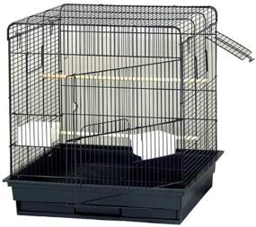 img 4 attached to 🏠 Roof Bird Cage with Blue Ribbon Square Style