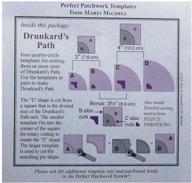 набор шаблонов для стежки "marti michell perfect patchwork: пьяный путь, 4 шаблона логотип