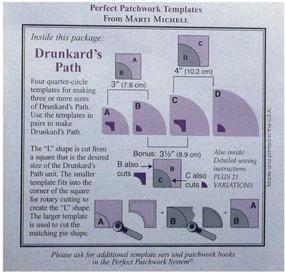 img 1 attached to Quilt Template Set - Marti Michell Perfect Patchwork: Drunkard's Path, 4 Templates