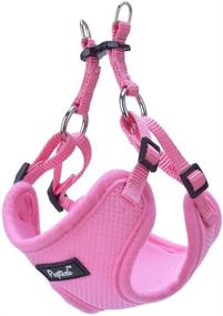 img 3 attached to 🐾 Premium PUPTECK Small Dog Harness & Leash Set: Adjustable Soft Mesh Pet Vest for Optimal Walking Comfort - Stylish Black