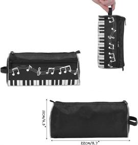 img 3 attached to 🎶 Music Notes Themed Stationery Set: 8-Piece Bundle with Piano Pattern Pen Case, Note Notebook, Eraser, and 5 Pencils - Perfect Student and Kids Study Gift