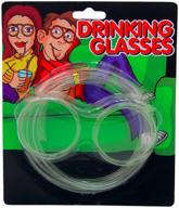 🍹 island dogs novelty straws - blue, clear drinking glasses: a fun & unique 1-count pack logo