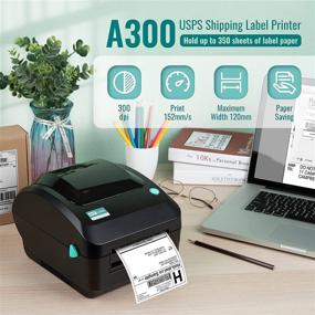 img 3 attached to HotLabel A300: High-Quality 300 DPI Shipping Label Printer for Amazon, eBay, Shopify, FedEx & UPS