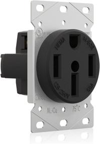 img 4 attached to ELEGRP 50 Amps 125/250V Range Oven Stove Receptacle: Flush Mounting Power Outlet, Heavy Duty, UL Listed - 1 Pack