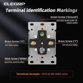 img 1 attached to ELEGRP 50 Amps 125/250V Range Oven Stove Receptacle: Flush Mounting Power Outlet, Heavy Duty, UL Listed - 1 Pack