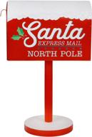 🎅 adroiteet christmas decorations santa mailbox: festive metal letter box for xmas decor, indoor outdoor front door holiday party logo