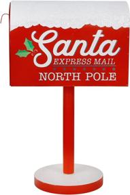 img 4 attached to 🎅 Adroiteet Christmas Decorations Santa Mailbox: Festive Metal Letter Box for Xmas Decor, Indoor Outdoor Front Door Holiday Party