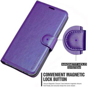 img 1 attached to 📱 ERAGLOW Premium PU Leather Galaxy S9 Wallet Case: Stylish Protective Cover with Card Slots and Kickstand in Purple