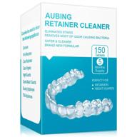 🦷 150 retainer cleaning tablets - 5 month supply, mouth guard cleaner, stain & odor removal, prevent brace discoloration, mint-flavored logo