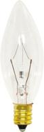 💡 clear satco s3347 b8 40-watt candelabra base light bulb, 130v logo