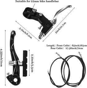 img 3 attached to 🚴 Bike Brakes Combo: Aluminum Alloy Mountain Bike Brakes with Brake Handle, Levers, Line, Cable, and Wire – Ideal for Mountain and Road Bikes