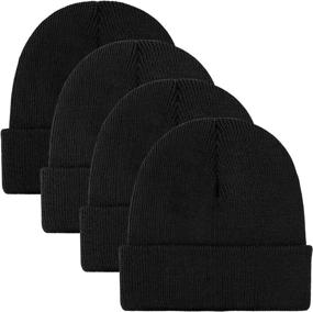 img 4 attached to 🧣 Warm and Stylish Cooraby Beanie Cap: Perfect Winter Knit Hat for Men and Women