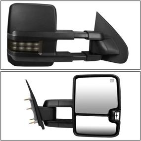 img 3 attached to DNA Motoring TWM-016-T888-BK-SM-R Powered Heated Telescopic Towing Mirror with Turn Signal Light - Compatible with 2014-2017 Silverado 1500 and Sierra 1500 (Right Side)