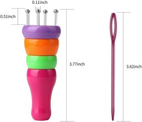 img 2 attached to Craft DIY with Lamoutor French Handy Knitter Plastic 4 Peg Prong: The Perfect Knitting Doll Tool