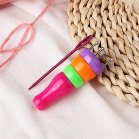 img 1 attached to Ремесло DIY с Lamoutor French Handy Knitter Plastic 4 Peg Prong: идеальный инструмент для вязания куклы
