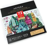 arteza architecture designs adult coloring book, 6.4 x 6.4 inches, 72 sheets, travel-sized anxiety coloring book with thick 100-lb paper, art supplies for relaxation, reflection, and stress relief logo