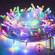 yasenn 200led multicolor christmas string lights: 66ft connectable plug-in with 8 lighting modes, timer - perfect for garden, tree, patio, porch decorations логотип