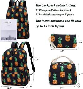 img 3 attached to 🍍 Insulated Pineapple Backpack Bookbag: Perfect Schoolbag for Keeping Your Essentials Cool!