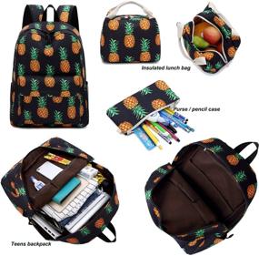 img 2 attached to 🍍 Insulated Pineapple Backpack Bookbag: Perfect Schoolbag for Keeping Your Essentials Cool!