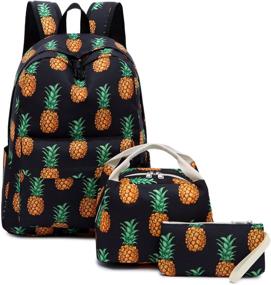 img 4 attached to 🍍 Insulated Pineapple Backpack Bookbag: Perfect Schoolbag for Keeping Your Essentials Cool!