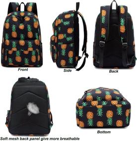 img 1 attached to 🍍 Insulated Pineapple Backpack Bookbag: Perfect Schoolbag for Keeping Your Essentials Cool!