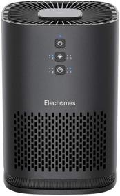 img 4 attached to 🌬️ Elechomes EPI081 Air Purifier for Home Allergies Pollen Dust Pet Dander Smokers, Enhanced H13 True HEPA Filter with 4-Stage Filtration, High-Efficiency Air Cleaner (99.97%), Odor Eliminators, 100% Ozone Free
