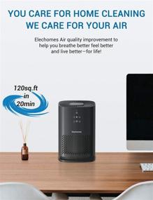img 2 attached to 🌬️ Elechomes EPI081 Air Purifier for Home Allergies Pollen Dust Pet Dander Smokers, Enhanced H13 True HEPA Filter with 4-Stage Filtration, High-Efficiency Air Cleaner (99.97%), Odor Eliminators, 100% Ozone Free