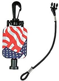 img 2 attached to 🏁 Gear Keeper CB MIC KEEPER RT2-4212: Тяжелый водонепроницаемый микрофонный держатель с регулируемым шнуром - Stars and Stripes, произведен в США