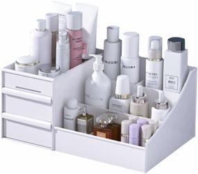 img 4 attached to Organizer Cosmetics Lipsticks Skincare Countertops White