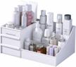 organizer cosmetics lipsticks skincare countertops white logo