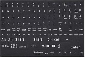 img 4 attached to Enhanced US Replacement Keyboard Stickers Set for PC Computer Laptop Desktop - Universal English Keyboard Labels for Better Typing