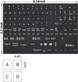 img 3 attached to Enhanced US Replacement Keyboard Stickers Set for PC Computer Laptop Desktop - Universal English Keyboard Labels for Better Typing