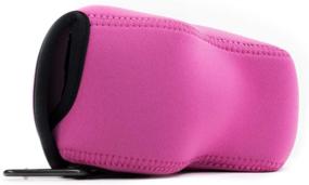 img 2 attached to 📷 MegaGear Hot Pink Neoprene Camera Case for Panasonic Lumix DC-FZ80, FZ82, DC-FZ70, FZ72 - Lightweight with Carabiner - MG1168