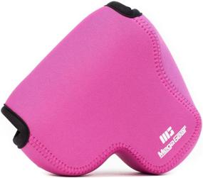img 4 attached to 📷 MegaGear Hot Pink Neoprene Camera Case for Panasonic Lumix DC-FZ80, FZ82, DC-FZ70, FZ72 - Lightweight with Carabiner - MG1168