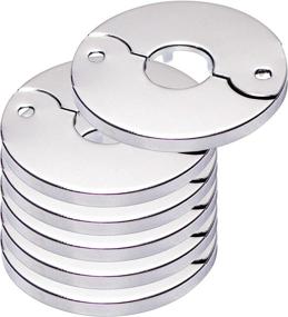 img 4 attached to 🛠️ Floor and Ceiling Plate Cover Split Flange Replacement Kit - Fits 3/4 Inch IPS Galvanized Pipe or 1 Inch Copper Pipe - Chrome Finish (Pack of 6)