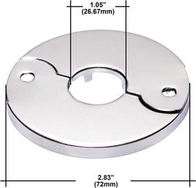 img 3 attached to 🛠️ Floor and Ceiling Plate Cover Split Flange Replacement Kit - Fits 3/4 Inch IPS Galvanized Pipe or 1 Inch Copper Pipe - Chrome Finish (Pack of 6)