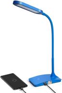 💡 super bright blue desk lamps with usb port - ideal led study lamp & bedside reading lights for home office logo