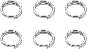 img 3 attached to 🔗 Pandahall 6x1.2mm Stainless Connector Keychains - Perfect for Beading & Jewelry Making