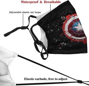 img 1 attached to Anime Super-Hero Face Mask with Washable Replaceable Filters - Movie Adult Men Women Bandanas Balaclava