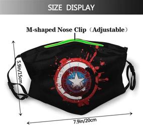 img 3 attached to Anime Super-Hero Face Mask with Washable Replaceable Filters - Movie Adult Men Women Bandanas Balaclava